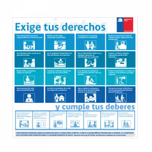 Letrero Derechos y Deberes Pacientes