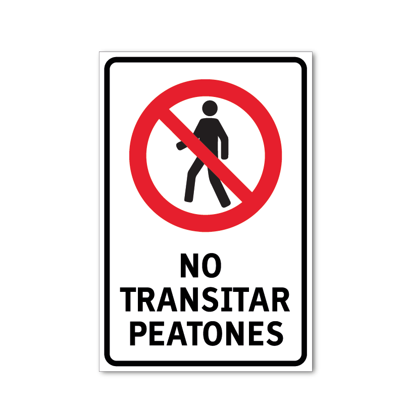 no transitar peatones