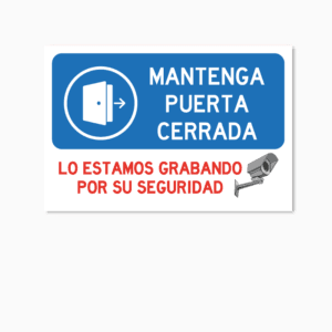 manrtenga puerta cerrada