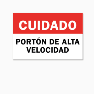 cuidado porton de alta velocidad v2