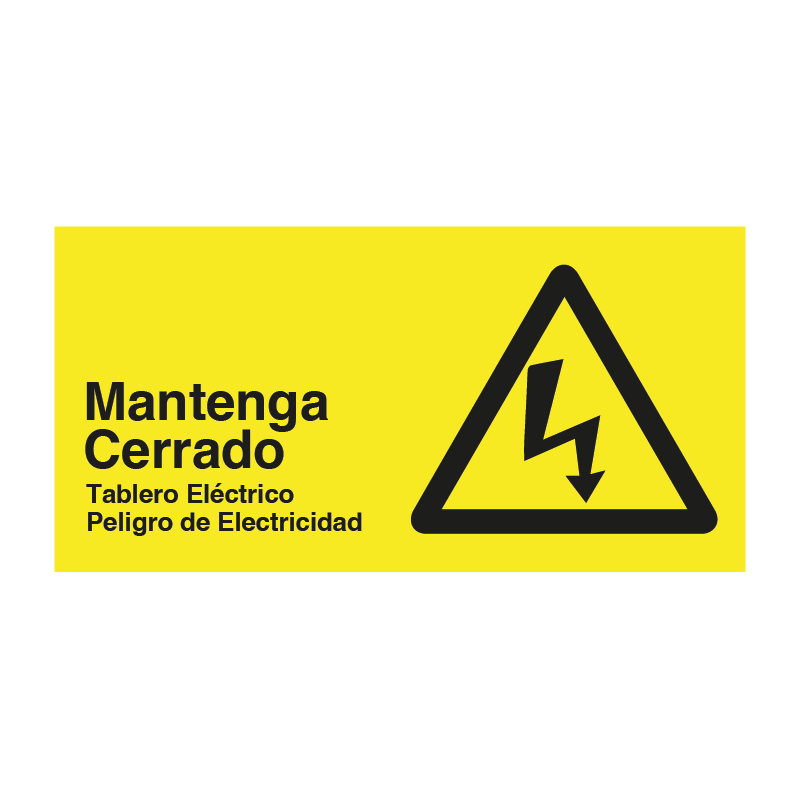 mantenga cerrado - tablero electrico