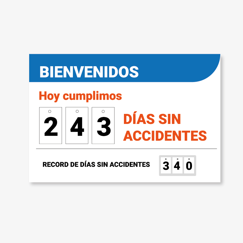 tablero dias sin accidentes