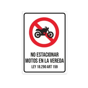 no estacionar motos en la vereda