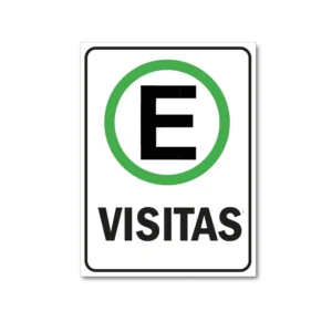 letrero estacionamiento visitas