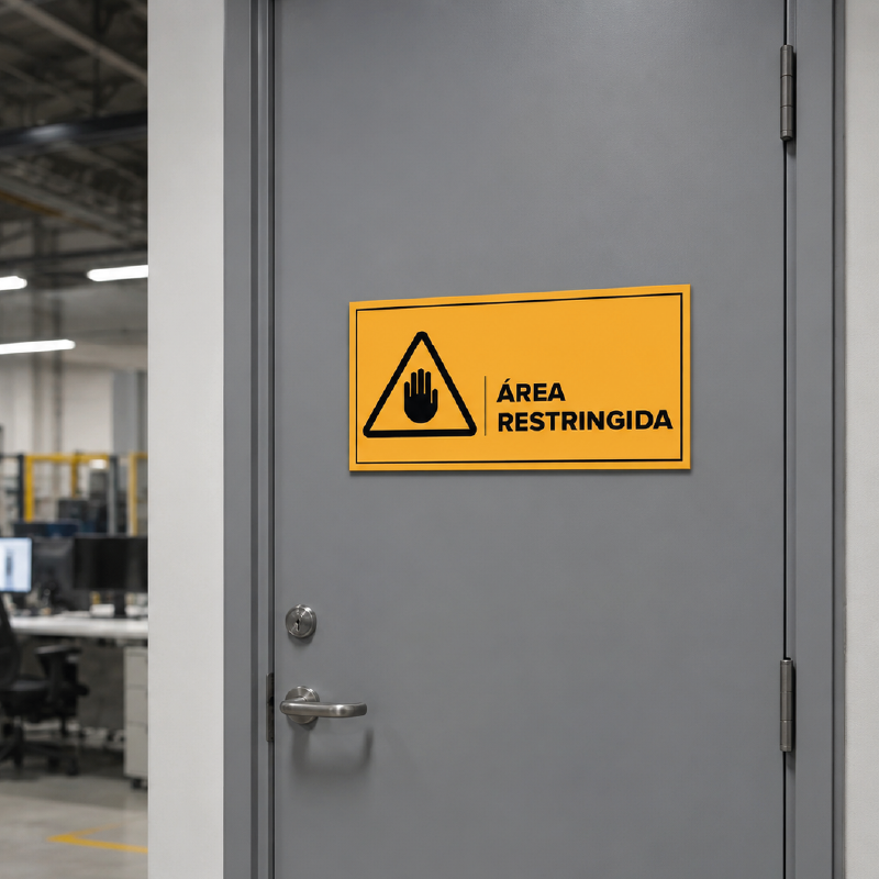 cartel area restrigida