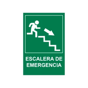 señaletica escalera de emergencia derecha abajo