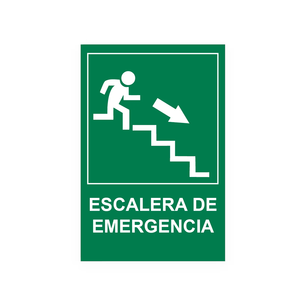 señaletica escalera de emergencia derecha abajo